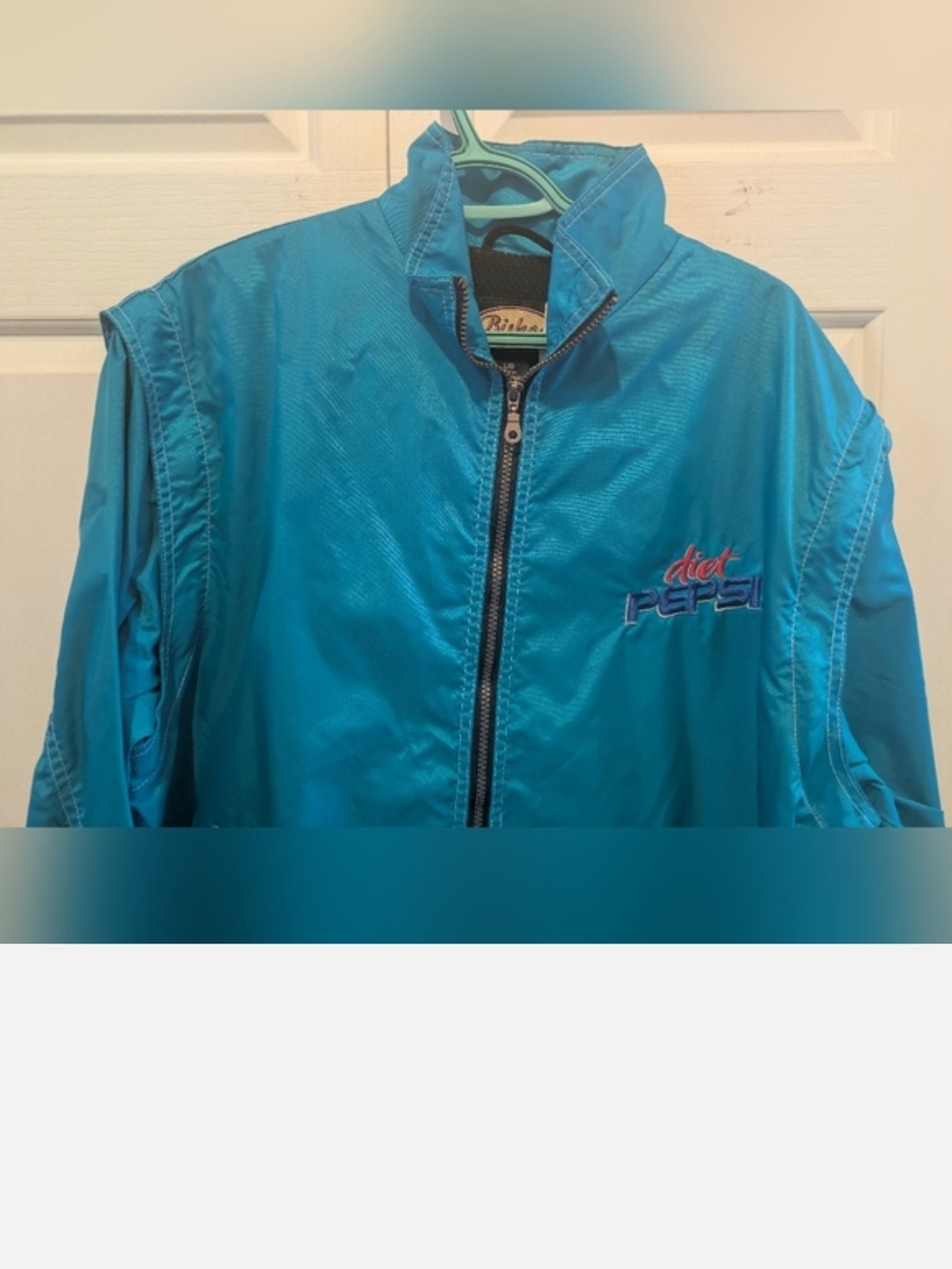 Diet Pepsi 1999 Blue Windbreaker Jacket - Men's L Zip-Up
